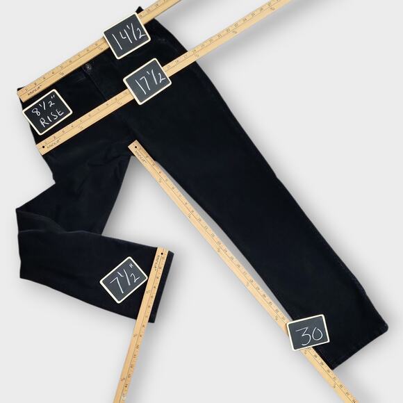 St Johns Bay Black Corduroy Pants Straight Leg Women Size 4 Fall Winter Casual - Picture 4 of 10